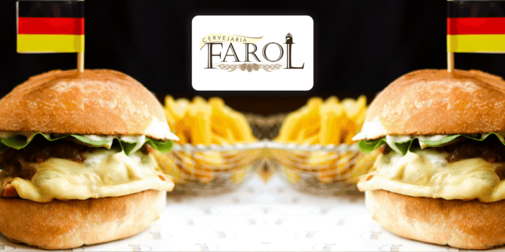 Cervejaria Farol – Hambúrguer – OFERTA EM DOBRO